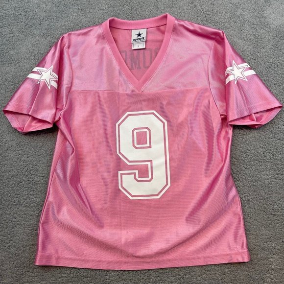 NFL Tops - NFL Dallas Cowboys Jersey Women’s Medium Pink Tony Romo #9 Girls Fitted Top